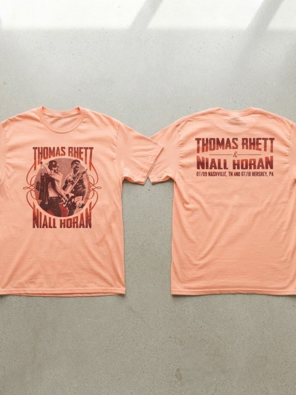 Niall Horan & Thomas Rhett Nashville Hershey 2026 Tour T-Shirt Reprint